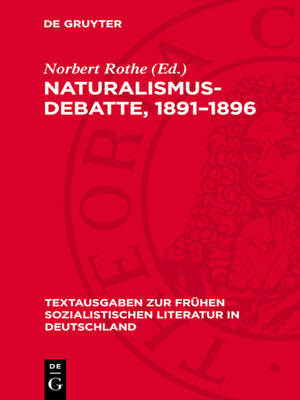 cover image of Naturalismus-Debatte, 1891–1896